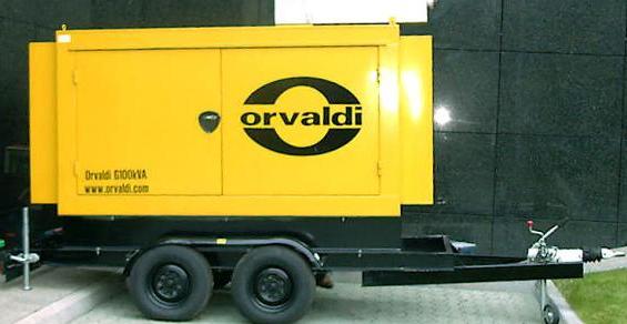 генераторні установки ORVALDI в кожухах на колесах